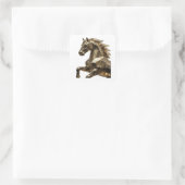 Sticker Carré Style vinyle abstrait argent dynamique (Sac)