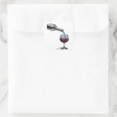 Sticker Carré Style vinyle abstrait argent vibrant (Sac)