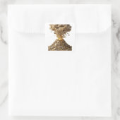 Sticker Carré Style vinyle abstrait argenté cool (Sac)