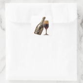 Sticker Carré Style vinyle abstrait argenté croquant (Sac)