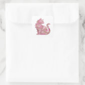 Sticker Carré Style vinyle abstrait argenté frais (Sac)