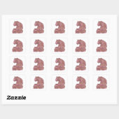Sticker Carré Style vinyle abstrait argenté gras (Feuille)
