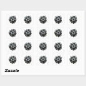 Sticker Carré Style vinyle abstrait gris croquant (Feuille)