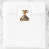 Sticker Carré Style vinyle argent mignon (Sac)