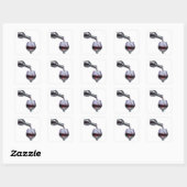 Sticker Carré Style vinyle argenté frais (Feuille)