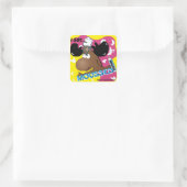 Sticker Carré StyleStickers™ 'J'ai été moussée ! ' (Sac)