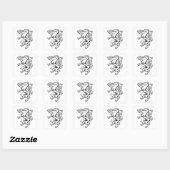 Sticker Carré Styrie Armoiries de Panther Lineart Autriche (Feuille)