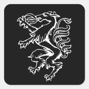 Sticker Carré Styrie Armoiries de Panther Lineart Autriche