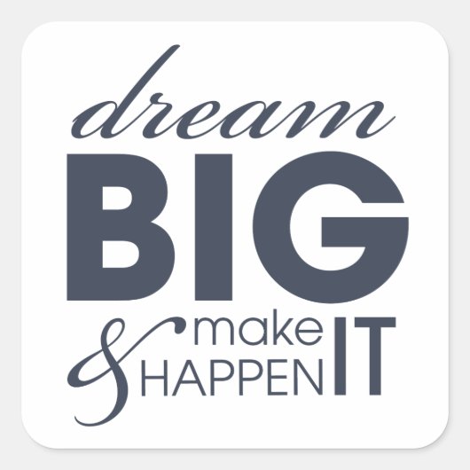 Sticker Carré Success du travail motivationnel (Devant)