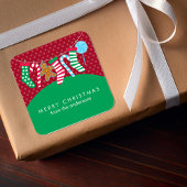 Sticker Carré Sucres de canne et stocks Noël