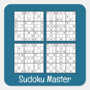 Sticker Carré Sudoku Puzzles Design