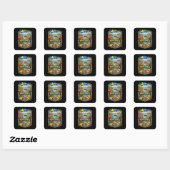 Sticker Carré Suède (Feuille)