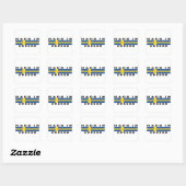 Sticker Carré Suède Fabriquée Dans Des Designs (Feuille)