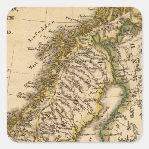 Sticker Carré Suède, Norvège et Finlande