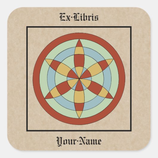 Sticker Carré Suffolk Hexafoil Witch Mark Bookplate (Devant)