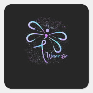 Sticker Carré Suicide prevention Dragonfly Semicolon