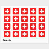 STICKER CARRÉ SUISSE (Feuille)
