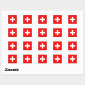 Sticker Carré Suisse - Drapeau suisse (Feuille)