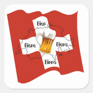 Sticker Carré Suisse - Suisse - Svizzera - Svizra - Suisse