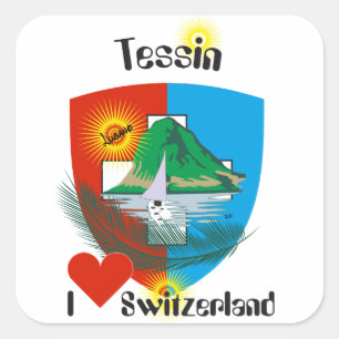 Sticker Carré Suisse Svizzera Svizra Switzerland Kleber
