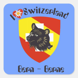Sticker Carré Suisse Svizzera Svizra Switzerland Kleber