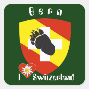 Sticker Carré Suisse Svizzera Svizra Switzerland Kleber