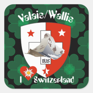 Sticker Carré Suisse Svizzera Svizra Switzerland Kleber