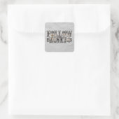 Sticker Carré Suivez l'argent ~ Facture (Sac)