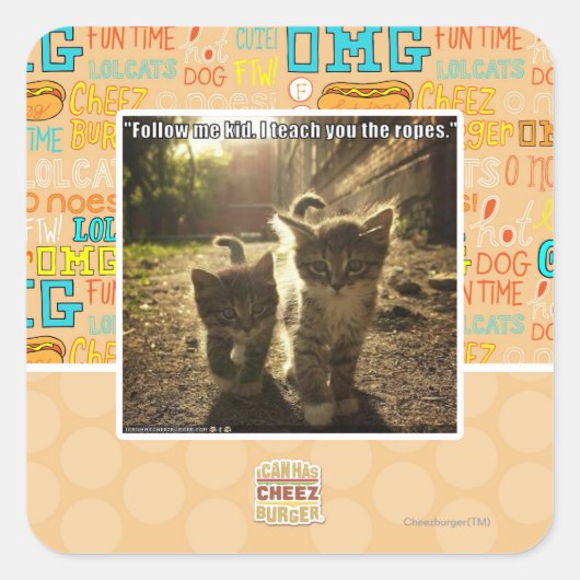 Sticker Carré Suivez-moi mon enfant (Devant)