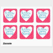 Sticker Carré Suivez votre coeur 3 (Feuille)