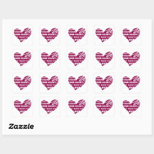 Sticker Carré Suivez votre coeur, faites ce que vous aimez Stick