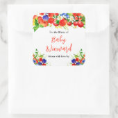 Sticker Carré Summer Mixed Berries Baby Shower Bookplate (Sac)
