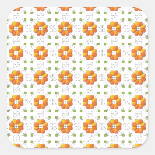 Sticker Carré SUN traditionnel letton conception géométrique IX (Devant)