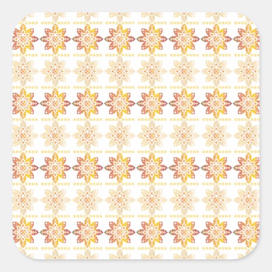 Sticker Carré SUN traditionnel letton conception géométrique VII (Devant)