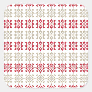 Sticker Carré SUN traditionnel letton motif géométrique VI