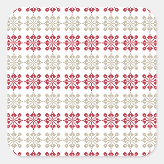 Sticker Carré SUN traditionnel letton motif géométrique VI (Devant)