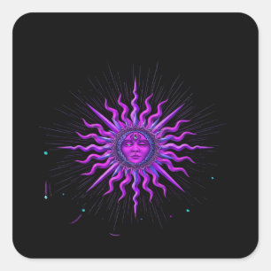Sticker Carré Sun - Whimsigoth Graphic