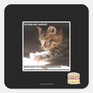 Sticker Carré Sunbaff d'owt d'essai