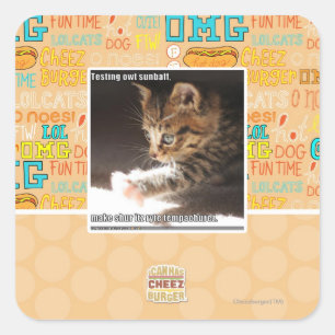Sticker Carré Sunbaff d'owt d'essai