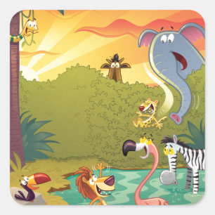 Sticker Carré Sundown At