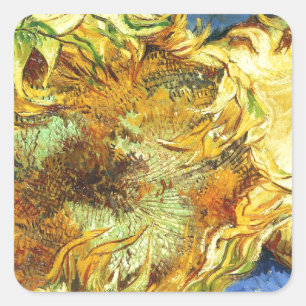 Sticker Carré Sunflowers F. 375 ~ Van Gogh