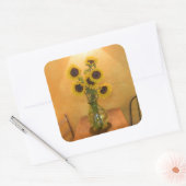 Sticker Carré Sunflowers in vase on table 2 (Enveloppe)