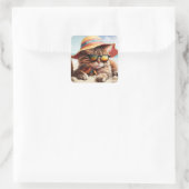 Sticker Carré Sunny Kitty (Sac)