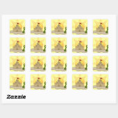 Sticker Carré Sunny Sandcastle (Feuille)