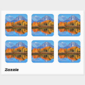 Sticker Carré Sunrise de courbe Oxbow (Feuille)