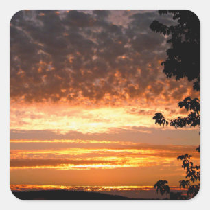 Sticker Carré Sunrise D'Or