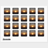 Sticker Carré Sunrise & Hope (Feuille)