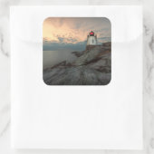 Sticker Carré Sunset at Castle Hill Lighthouse (Sac)