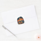 Sticker Carré Sunset Beach Caravan (Enveloppe)