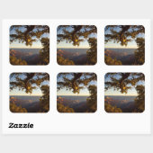 Sticker Carré Sunset over (Feuille)